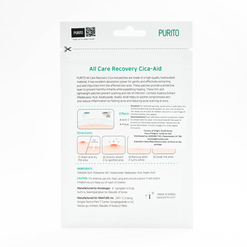 PURITO All Care Recovery Cica-Aid Patch 51 Patches