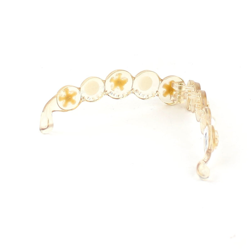 Banana Clip with Pearl Flower