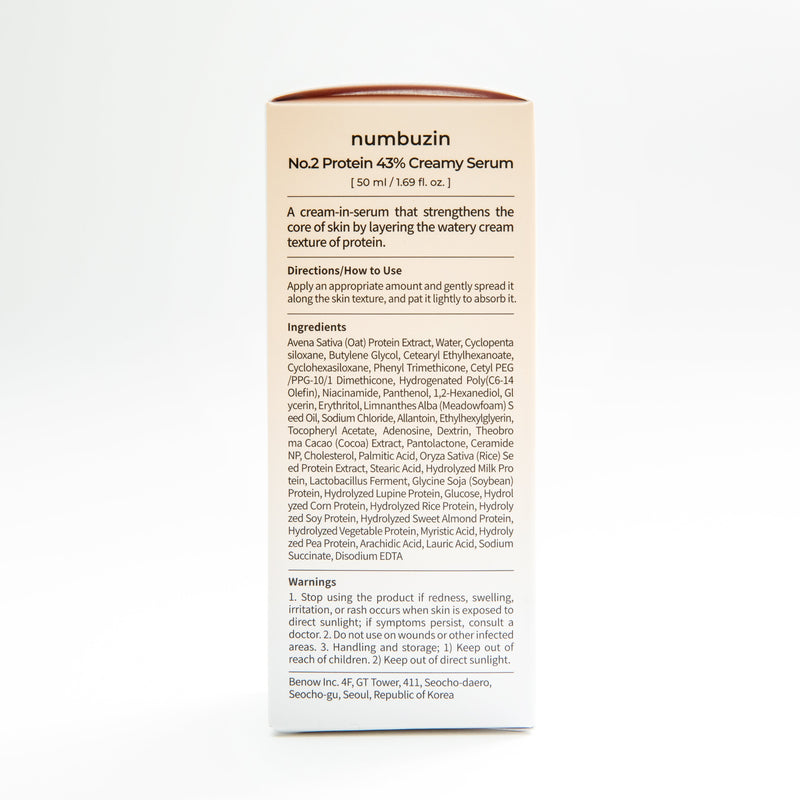 Numbuzin No.2 Protein 43% Creamy Serum 50ml