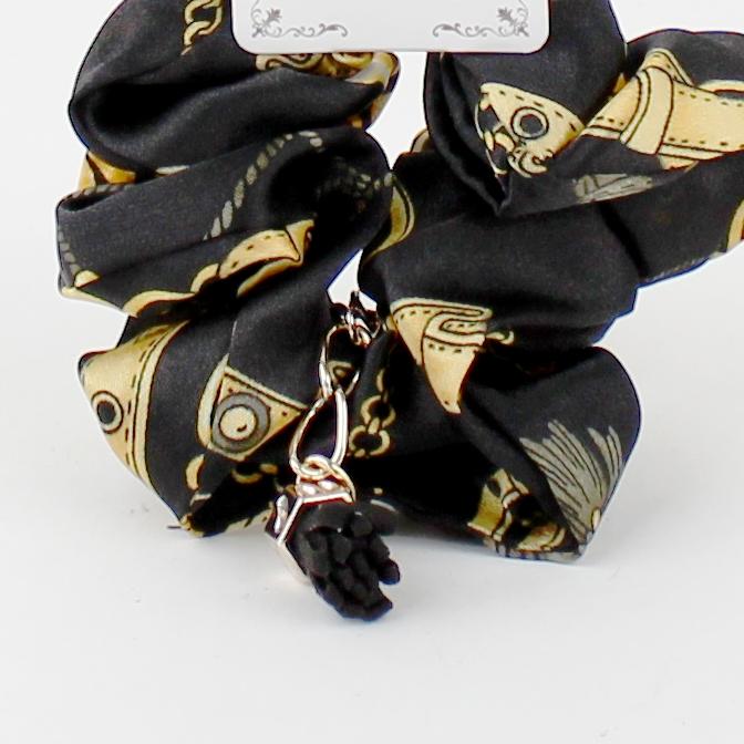 Scarf Chain Scrunchie with Tassel