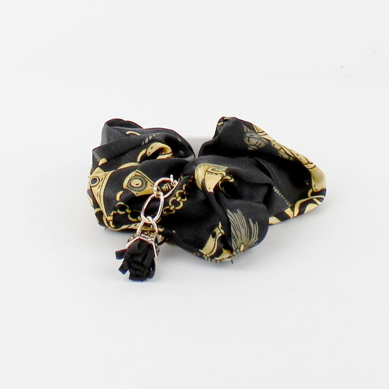 Scarf Chain Scrunchie with Tassel