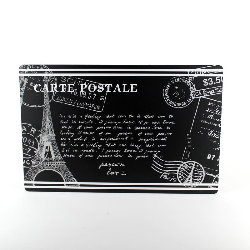 Paris style cork placemat , black