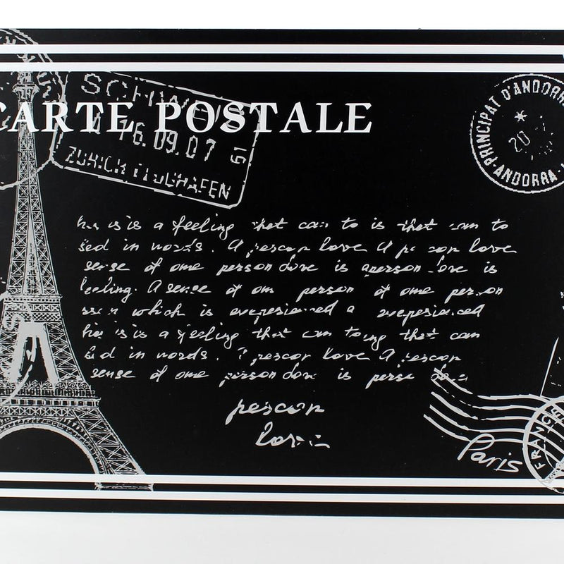Paris style cork placemat , black