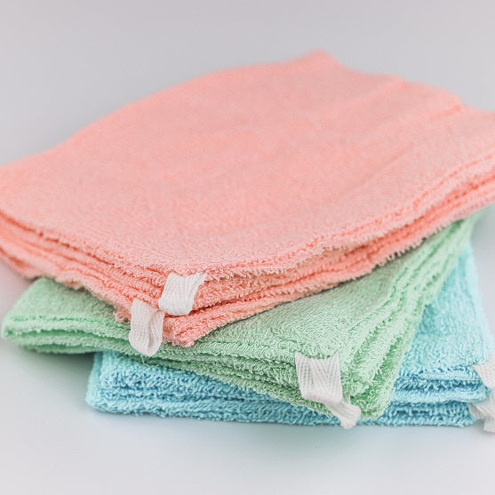 Cleaning Cloth ( w / String / PK*GN*BL / 30x20cm (2pcs) )