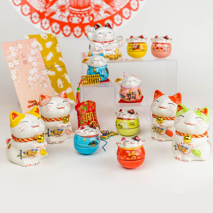 Coin Bank (Lucky Cat, Green) | Oomomo Canada