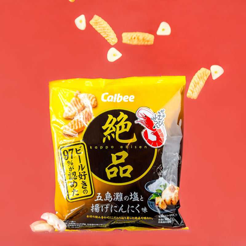 Calbee Kappa Ebisen Salt & Fried Garlic Shrimp Wheat Snack 65 g