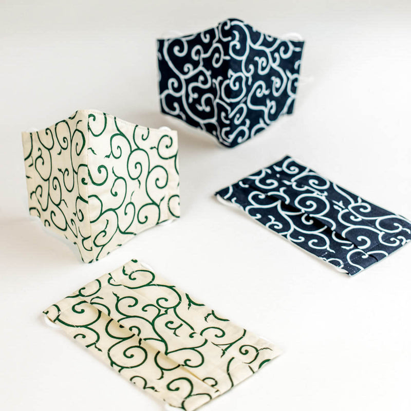 Mask (3D / Arabesque / M / Navy Blue)