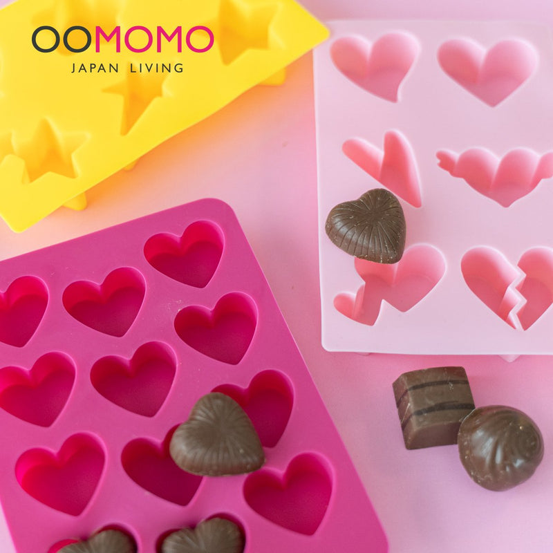 Chocolate Mold (Silicone/Heart/Pink/16x1.5x11.5cm)